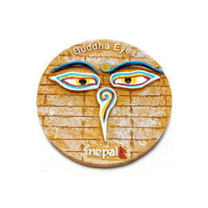 Ceramic Refrigerator Magnet (Buddha Eyes CFM42)